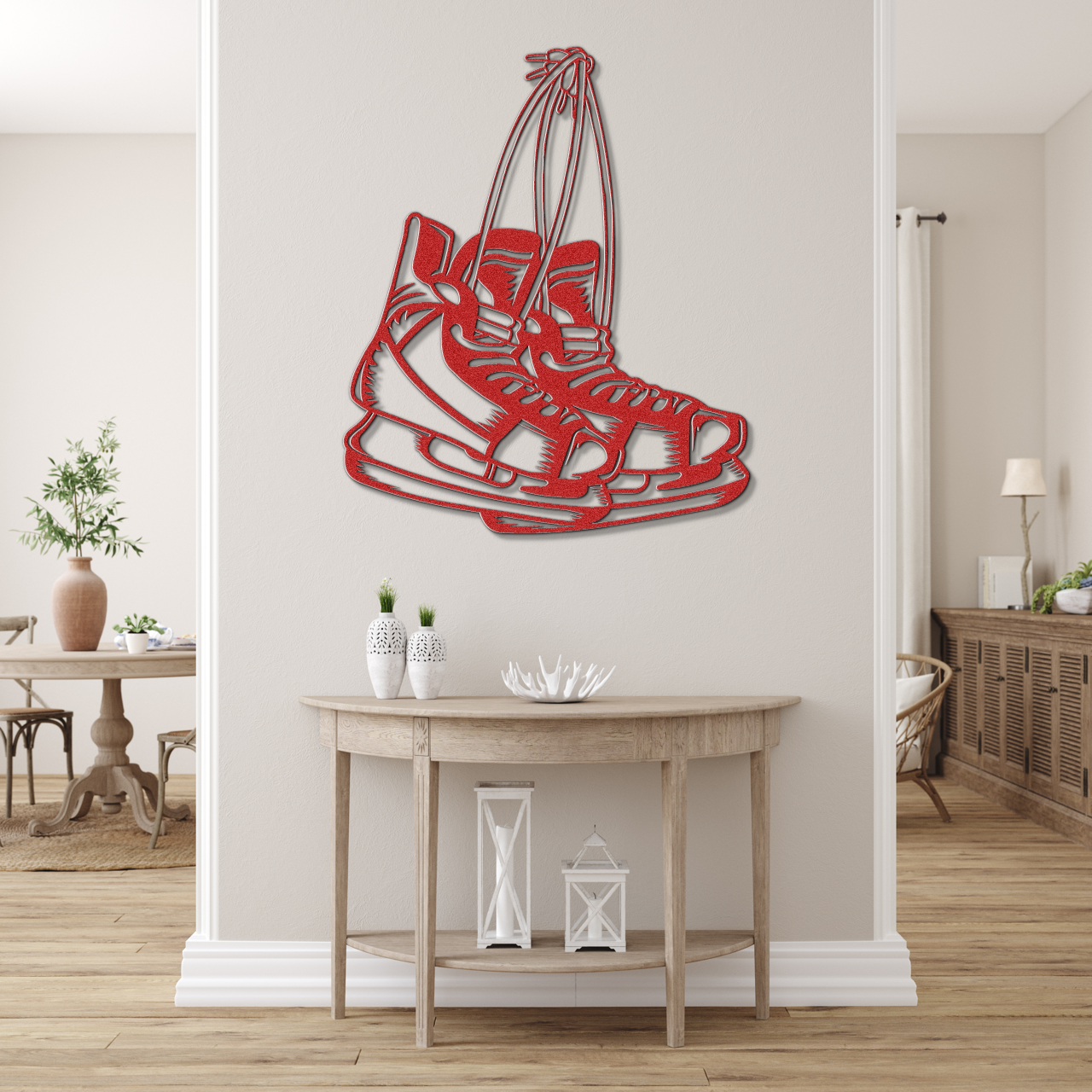 Hanging Hockey Skates