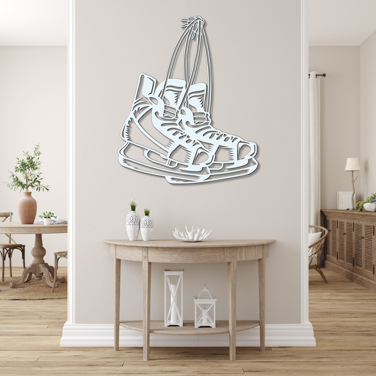 Hanging Hockey Skates