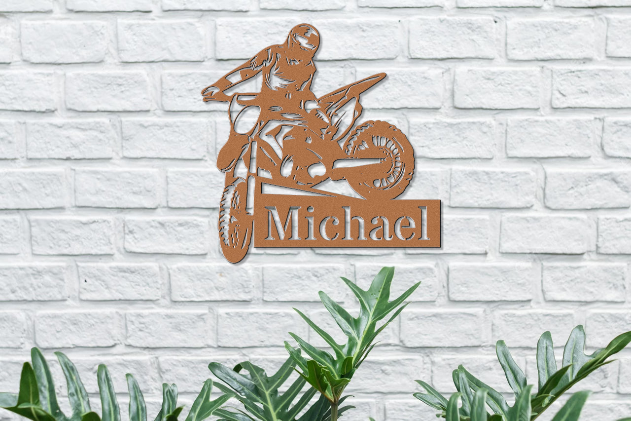 Customizable Metal Biker Sign