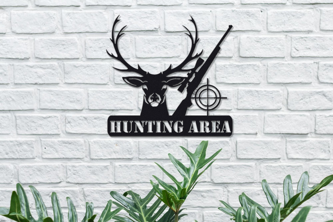 Customizable Hunting Sign Handcrafted Metal Wall Decor