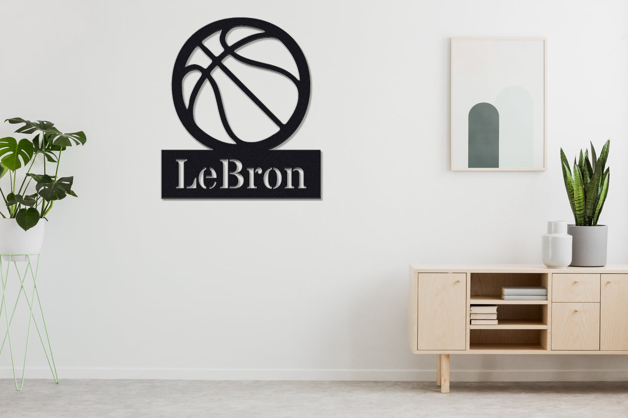 Customizable Basketball Metal Sign