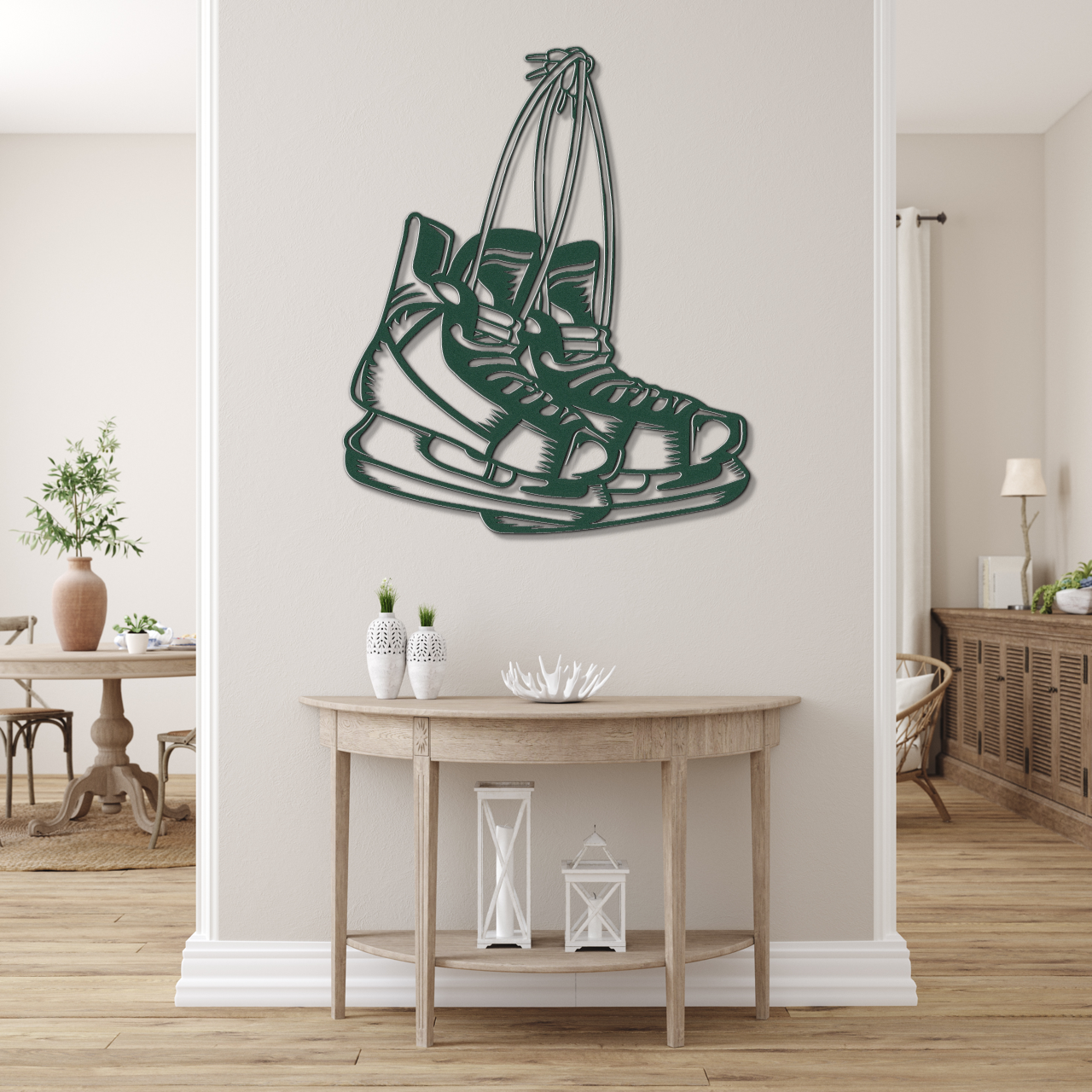 Hanging Hockey Skates