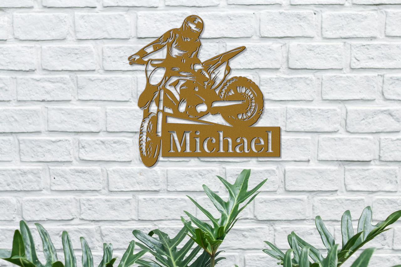 Customizable Metal Biker Sign