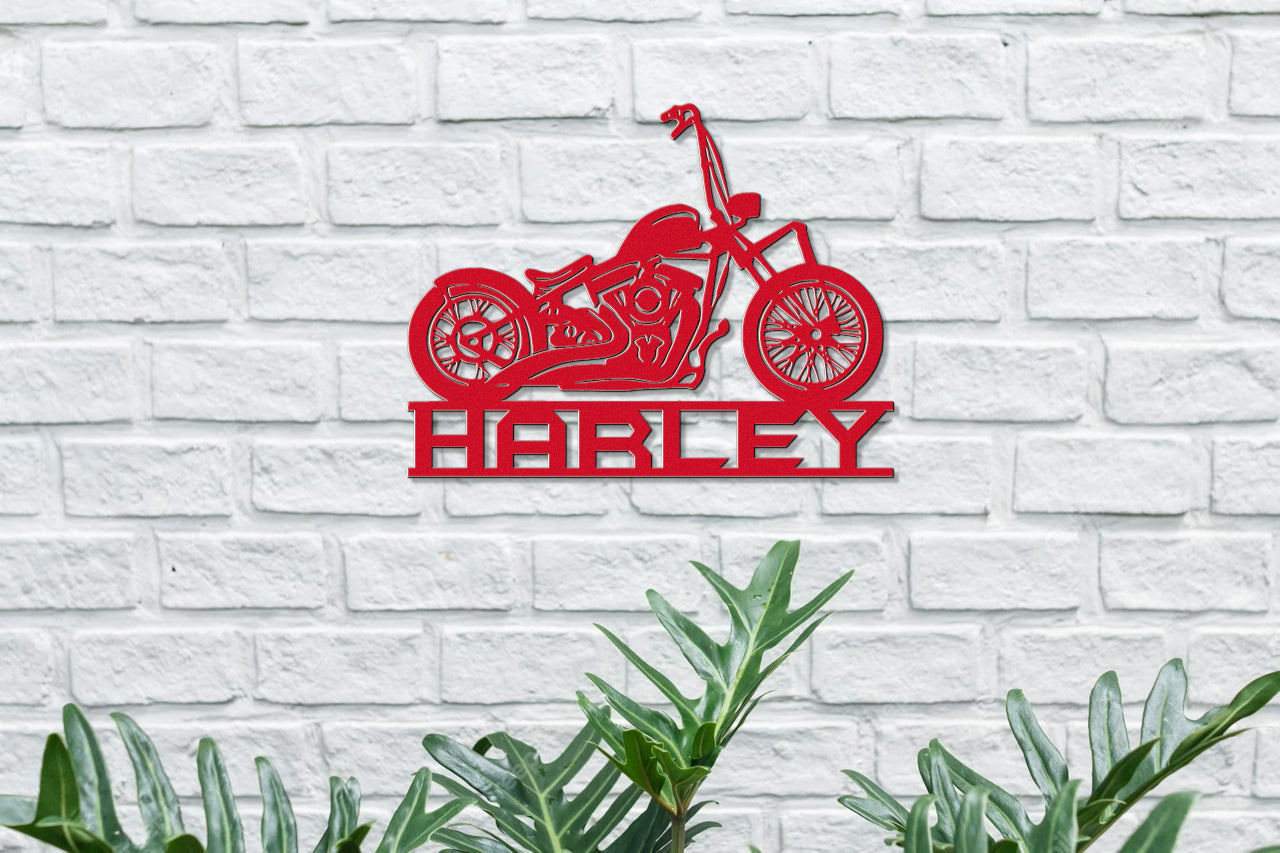 Customizable Metal Harley Biker Sign