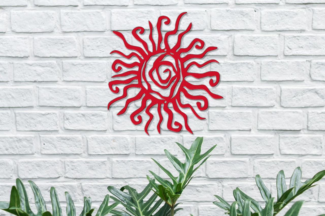 Tribal Sun Metal Sign