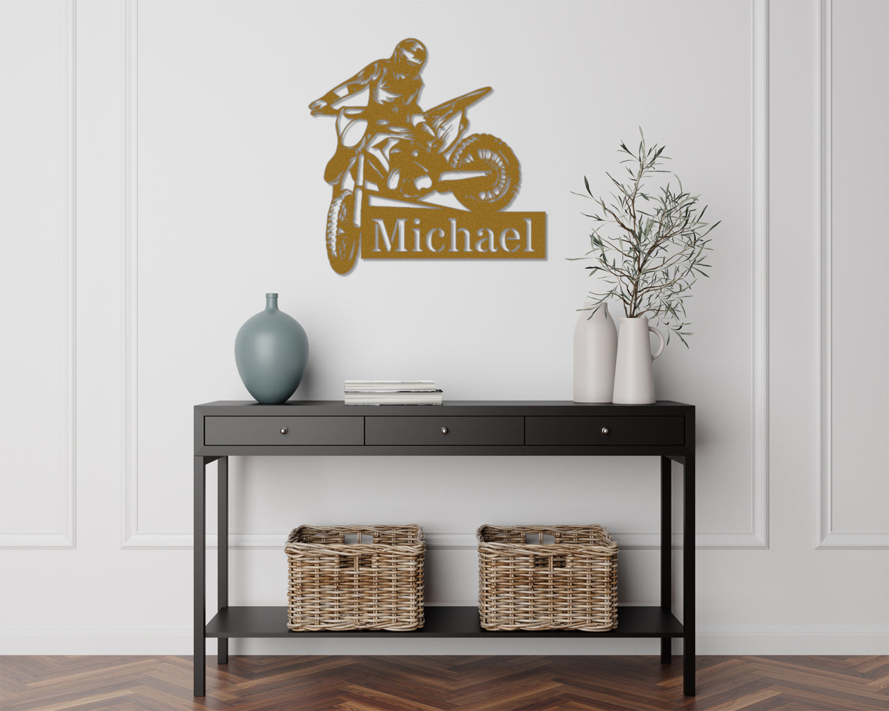 Customizable Metal Biker Sign