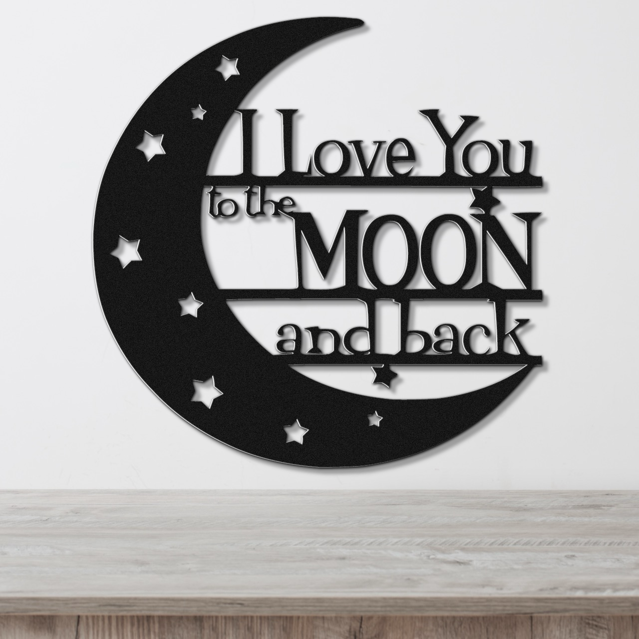 I Love You to the Moon and Back Metal Sign